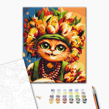 Картина по номерам Тварини, птахи та риби - Весняна киця ©Маріанна Пащук