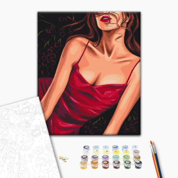 Картина по номерам Люди на картинах - Спокусливий червоний © Alla Berezovska