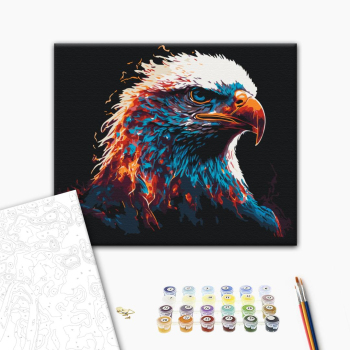 Картина по номерам Тварини, птахи та риби - Полумʼяний орел