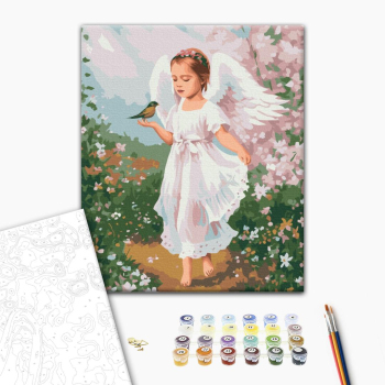 Ангелятко з пташкою