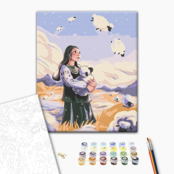 Картина по номерам Люди на картинах - Господиня і снігові вівці @artdi.ua