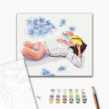 Картина по номерам Люди на картинах - Перерва на читання © Alla Berezovska