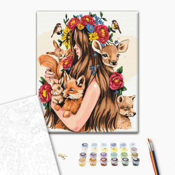 Картина по номерам Люди на картинах - Берегиня звірів © Alla Berezovska