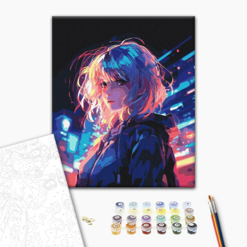 Картина по номерам Люди на картинах - Киберпанк