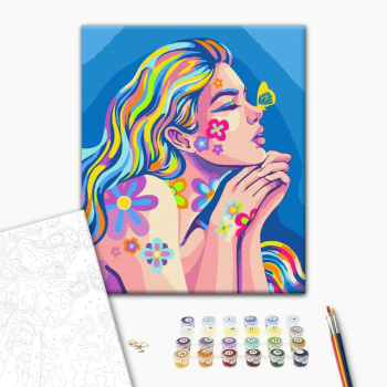 Картина по номерам Люди на картинах - Неонові мрії © Поліна Скурихіна