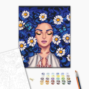 Картина по номерам Люди на картинах - Ромашки у волоссі © Поліна Скурихіна