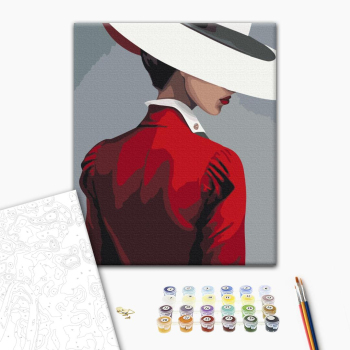 Картина по номерам Люди на картинах - Таємниця червоного