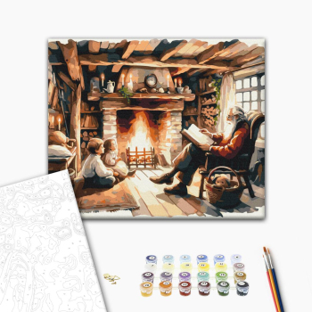 Картина по номерам Затишок, зима, Новий рік, Різдво - Новорічна казка