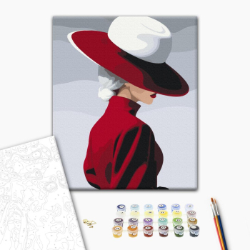 Картина по номерам Люди на картинах - Красный бархат