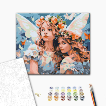 Ангелы в цветочных венках