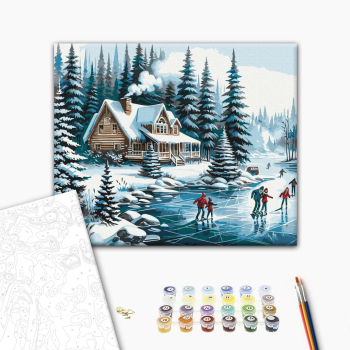 Картина по номерам Затишок, зима, Новий рік, Різдво - Зимові канікули