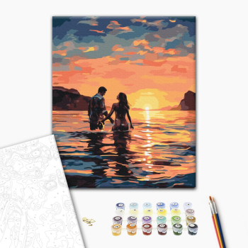 Картина по номерам Люди на картинах - Закохані на світанку