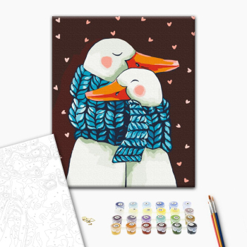 Картина по номерам Тварини, птахи та риби - Зігріваючі обійми © ANNART