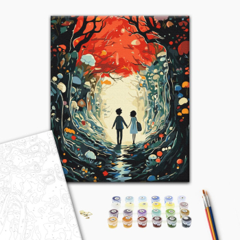 Картина по номерам Люди на картинах - Казка для двох