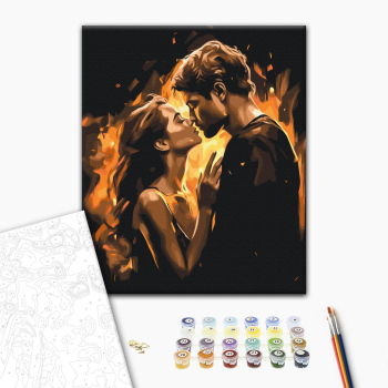 Картина по номерам Люди на картинах - Полум'я кохання