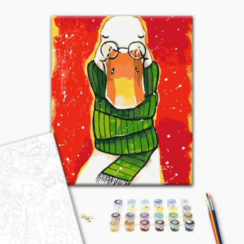 Картина по номерам Тварини, птахи та риби - Теплый шарф © ANNART