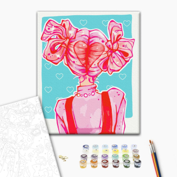 Картина по номерам Люди на картинах - Pink look @ nila_art_art