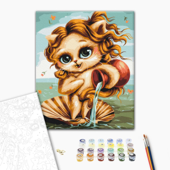 Картина по номерам Тварини, птахи та риби - Котик Водолій © Маріанна Пащук