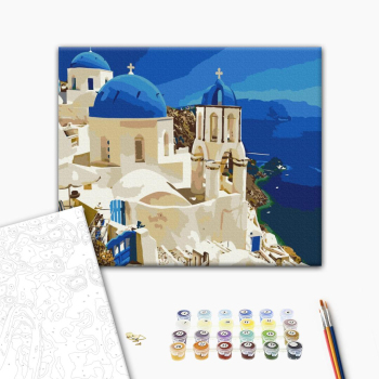 Картина по номерам Города - Вид на Санторіні