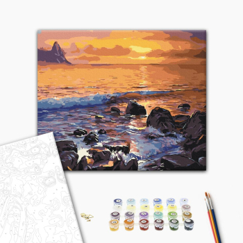 Картина по номерам Природа - Кам'янистий берег