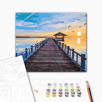 Картина по номерам Пейзажі - Мостик в закат