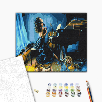 Картина по номерам Люди на картинах - Музична муза