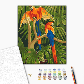Картина по номерам Тварини, птахи та риби - Тропічні птахи