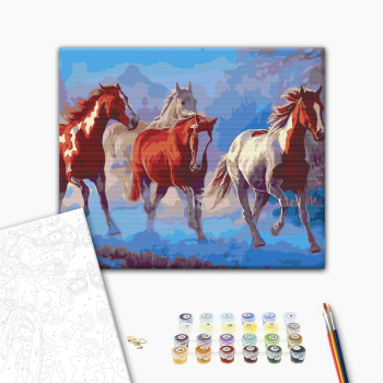 Картина по номерам Тварини, птахи та риби - Гордий табун