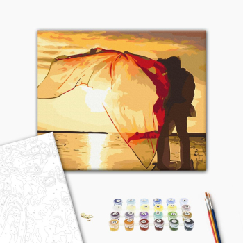 Картина по номерам Романтика - Двоє на заході сонця