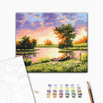 Закат на озере