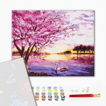 Картина по номерам Преміум картини - Цвіт сакури