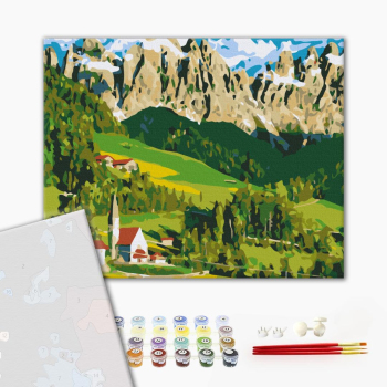 Картина по номерам Преміум картини - Будинок в Альпах