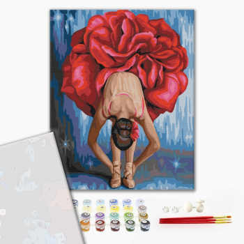 Картина по номерам Преміум картини - Квіткова балерина