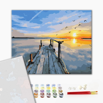 Картина по номерам Преміум картини - Захід біля пристані