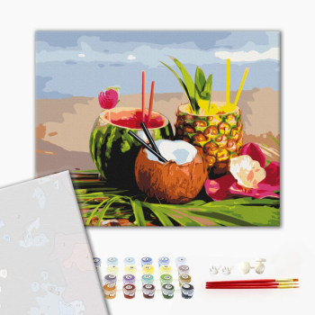 Картина по номерам Преміум картини - Літні коктейлі