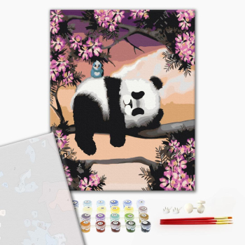 Картина по номерам Преміум картини - Сонна панда