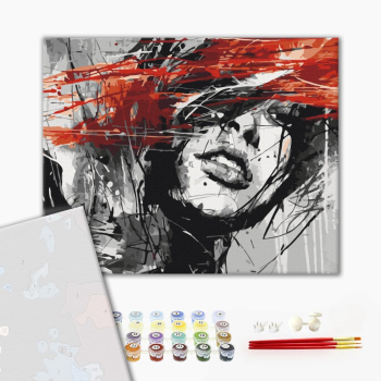 Картина по номерам Преміум картини - Портрет тушшю