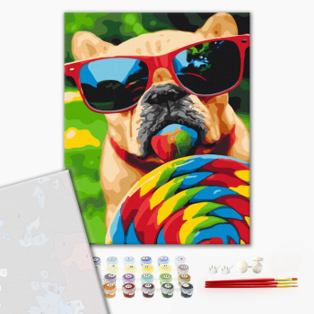 Картина по номерам Преміум картини - Літній песик