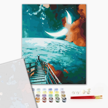 Картина по номерам Преміум картини - Шлях до місяця