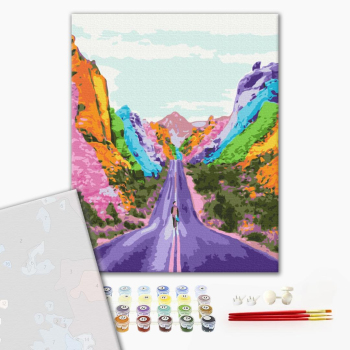 Картина по номерам Преміум картини - Райдужний шлях