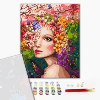 Картина по номерам Преміум картини - Весняна німфа