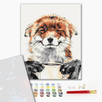 Картина по номерам Преміум картини - Задоволена лисичка