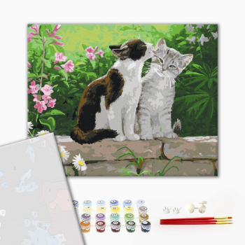 Картина по номерам Преміум картини - Пара кошенят