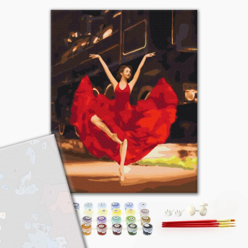 Картина по номерам Преміум картини - Пристрасна балерина