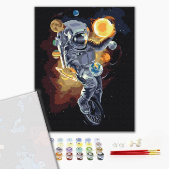 Картина по номерам Преміум картини - Космічний жонглер