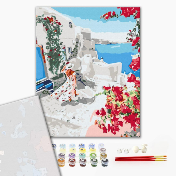 Картина по номерам Преміум картини - Квітуча Греція