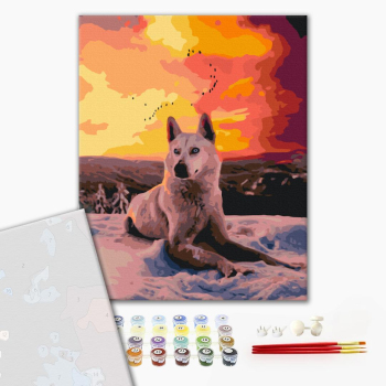 Картина по номерам Преміум картини - Арктичний вовк