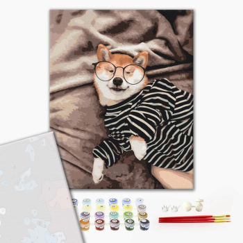 Картина по номерам Преміум картини - Розумний песик @rocky.and.rudy