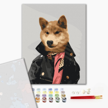 Картина по номерам Преміум картини - Стильний собака @rocky.and.rudy