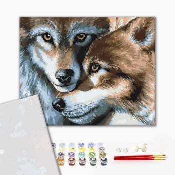 Картина по номерам Преміум картини - Вовча пара